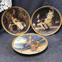 set of 3 Numbered Limited editions of Norman Rockwell plates Knowles 8.25” - £9.47 GBP
