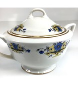 Vtg Art Deco Pattern Sugar Bowl with Lid Made in USA Porcelain China VGC - $15.00