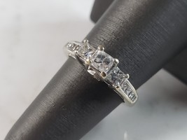 Womens Vintage Estate 14K White Gold Diamond Ring, 4.1g E1091 - £1,055.00 GBP
