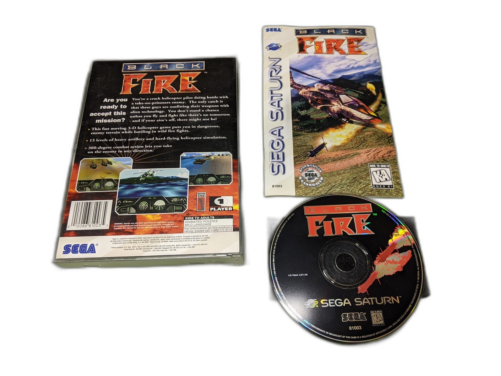 Black Fire Sega Saturn Complete in Box - $20.67