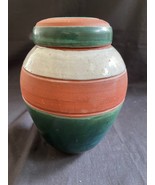antique chinese ceramic / pottery Lidded Jar. Partly glazed . Marked bottom - £85.72 GBP