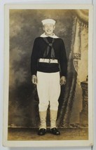 Newport RI Training Sailor Clarence F Scheffler Proudly Posing 1936 Postcard P5 - £19.26 GBP