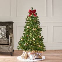 4.5-Ft Noble Fir Pre-Lit Clear Led Hinged Artificial Christmas Tree - £66.30 GBP