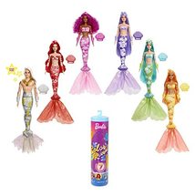 Barbie Color Reveal Doll &amp; Accessories, Rainbow Mermaid Series, 7 Surpri... - £17.35 GBP