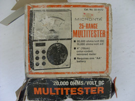 Vintage Radio Shack Micronta 25-Range Multitester Cat. No. 22-202U - £11.73 GBP