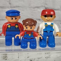 Lego Duplo Farmers and Kid Lot of 3 Figures in Overalls  - $14.84