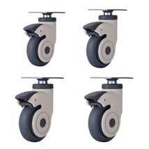 4 Pack 5&quot; inch Caster Wheels Swivel Plate Polyurethane Wheels Heavy Duty... - $67.19