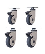 4 Pack 5&quot; inch Caster Wheels Swivel Plate Polyurethane Wheels Heavy Duty... - $67.33