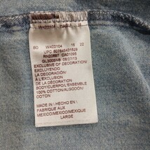 Dickies Genuine GL300SNB Men's Blue Distressed Denim Button-Down Shirt Size L image 9