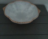 Anchor Hocking Grape Leaves Milk Glass Oval Base Bowl With Gold Trim Vin... - $21.59