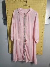 Vintage MOVIE STAR Pink Nylon Peignoir Set Robe Nightgown 1970s Sz Medium - £48.35 GBP