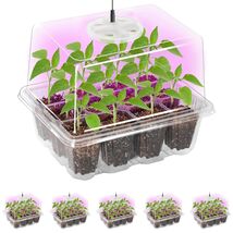 Complete Seed Starter Tray Set - 5 Clear Trays with Adjustable Humidity ... - $49.45