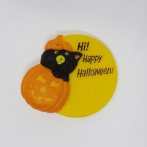 Vintage Plastic American Greetings Hi! Happy Halloween Pin - £9.05 GBP