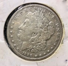 Morgan Silver Dollar 1889-0 Very Fine VF 90% silver lustrous - £46.39 GBP