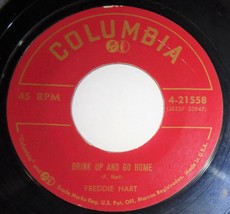 Freddie Hart 45 RPM Record - Blue / Drink Up &amp; Go Home D2 - £3.17 GBP