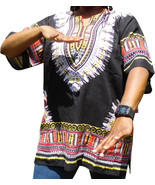 Womens BLACK Dashiki Shirt African Blouse Top Rap Rapper ~ FAST SHIPPING - $16.44 CAD