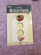 NIB Figi Wood Outlet Plate Wall Cover Sports Hand Painted - £9.49 GBP