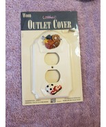 NIB Figi Wood Outlet Plate Wall Cover Sports Hand Painted - £9.64 GBP