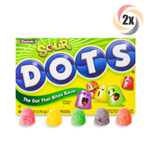 2x Packs Tootsie Dots Sour Assorted Flavored Gumdrops Theater Box Candy 6oz - £9.60 GBP