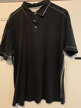 Tommy Bahama Jeans Men’s S/S Polo Shirt size L Large gray pima cotton - £18.81 GBP