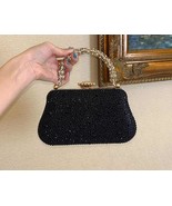 French Luxury Beaded Evening Clutch with Crystal Handle, Vintage Rhinest... - $3,142.39 MXN