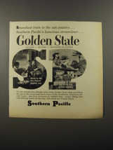 1954 Southern Pacific Railroad Ad - Smoothest train to the sun country - £14.86 GBP