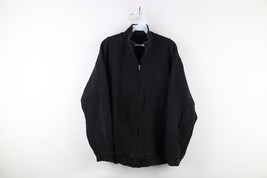 Vintage 90s Starter Mens Medium Distressed Full Zip Sweatshirt Jacket Black - $831.34 MXN