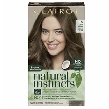 Clairol Natural Instincts Hair Color, 6 Light Brown, All Natural, No Ammonia - £8.73 GBP