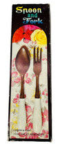Vintage Universal Studios California Salad Utensil Spoon Fork Set Wooden... - £16.90 GBP
