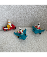3 Vintage 80s 1988 Moon Man Motorcycle Airplane Happy Meal Toys - $14.40