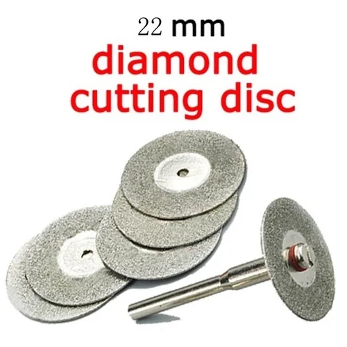 6PCS Set Emery  cutting blades Drill Bit 22mm +1 Mandrel for Dremel Tile Cleaner - £129.71 GBP