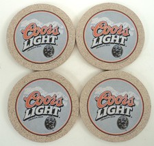 Set 4 Thirstystone Natural Sandstone Coasters with Cork Backs - Coors Light Beer - $13.54