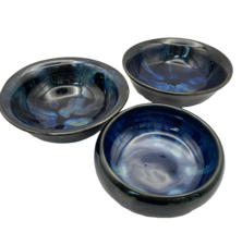 HC Helen&#39;s Ceramic Artisan Made Art Pottery Bowl Set Blue Set of 3 - $56.99
