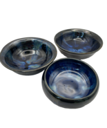 HC Helen&#39;s Ceramic Artisan Made Art Pottery Bowl Set Blue Set of 3 - $56.99