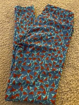 LuLaRoe Blue Small Red Swallows Sparrows Birds Flying OS Leggings New - £15.47 GBP