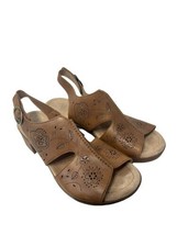 DANSKO Womens LISA Brown Leather Slingback Sandals Comfort Size 37 / 6.5-7 - $27.83