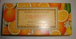 Saponificio Artigianale Fiorentino Tuscany Italy Boxed Soap 3 x 4.4oz Orange - £17.90 GBP