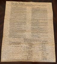 Large - U.S. Constitution Parchment Replica Poster - 23"W x 29"H - $7.03