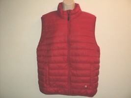 Xersion Women&#39;s Size Large Puffer Vest Red Front Zippered - £19.13 GBP