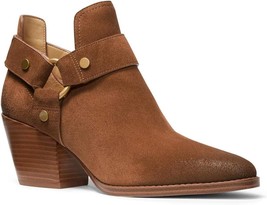 8 - Michael Kors Luggage Brown Suede Pamela Booties Boots NEW w/ Box 0222LM - £57.55 GBP