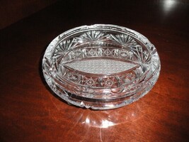 Crystal Glass Large Ashtray 8.75" Diameter NIB image 7