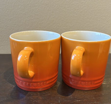 Le Creuset 12 oz Coffee Mugs Orange Ombre Set of 2 New - £31.96 GBP