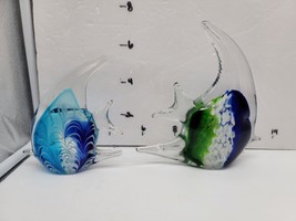 Dynasty Gallery  Hand Fused Vinci Angel Fish Glass figurine Glass Art - $33.00