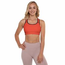 Nordix Limited Cherry Tomato Trendy Colored Padded Sports Workout Bra - £41.14 GBP