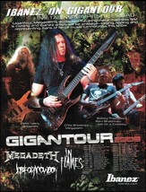 Ibanez Guitar Gigantour 2008 Tour Dates ad Megadeth In Flames Job For a Cowboy - £3.38 GBP