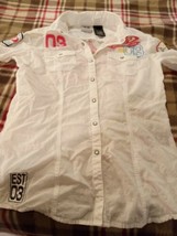 Harley Davidson Womens Genuine Motorclothes Long Sleeve White Shirt Size... - $14.01