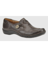 New Clarks Women&#39;s Un. Maple Leather Slip-On Loafer Dark Brown 6 M - $107.83 CAD