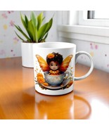 Orange Teacup Fairy Mug – 11oz/15oz Ceramic – Microwave &amp; Dishwasher Safe - $15.83+