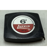 Vintage LUFKIN 6’ tape measure W616 Pee Wee 6 ft BLACK, SILVER Nice cond... - $8.59