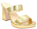 Jessica Simpson Women Tall Platform Slide Sandals Diza Sz US 11M Gold Me... - $69.30